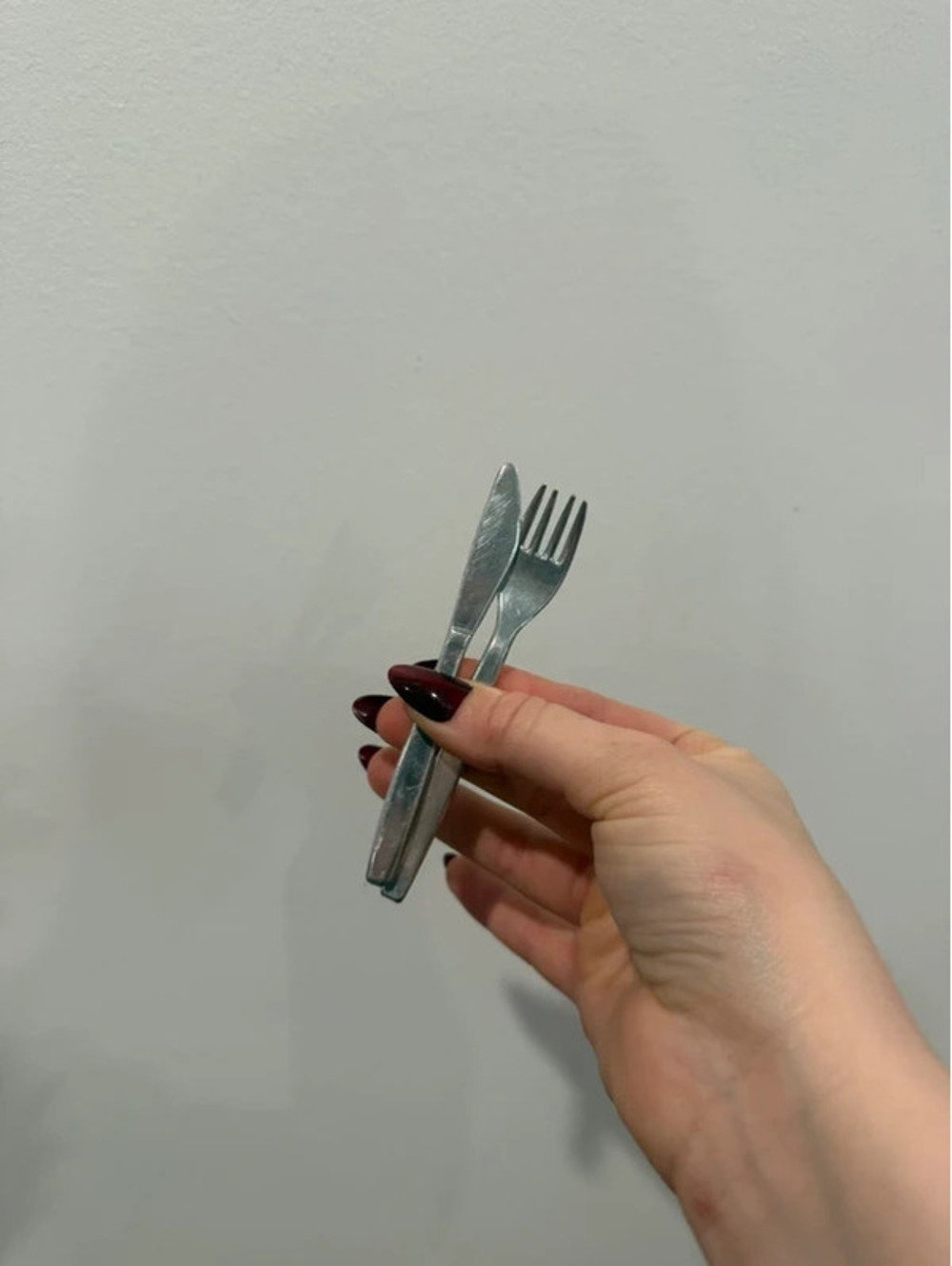 Vintage Miniature Child Size Fork & Knife Flatware Set